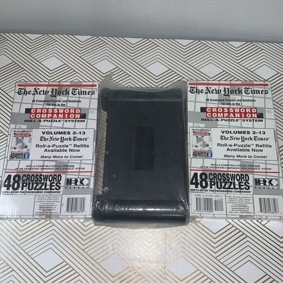 The New York Times Crossword Companion And Set of 2 Roll Puzzle System Refills - Picture 2 of 4